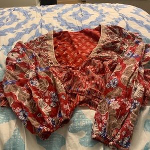 Free people pattern top never worn